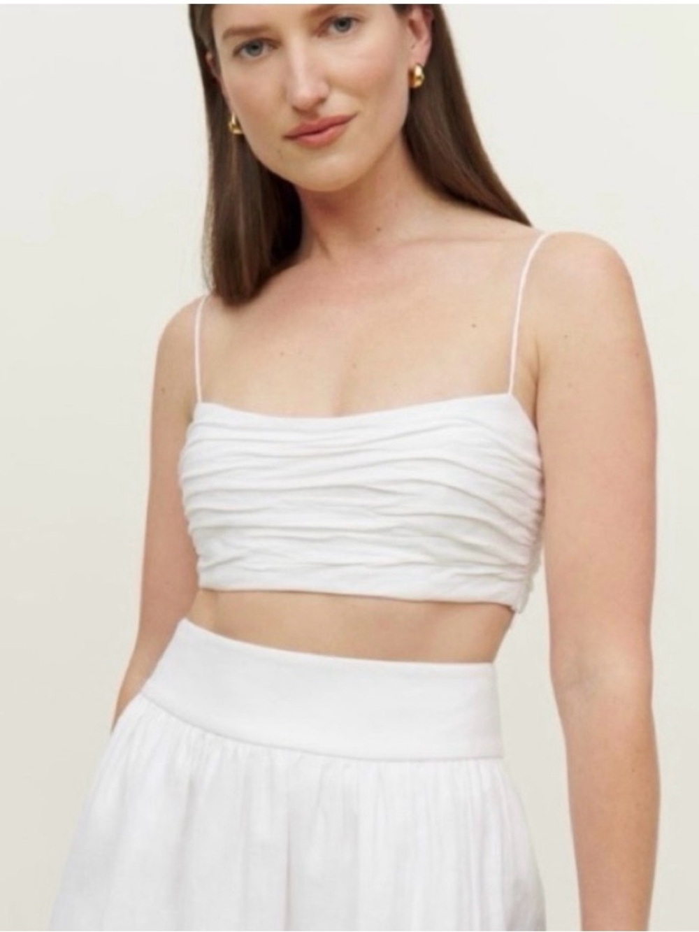 Reformation white linen top